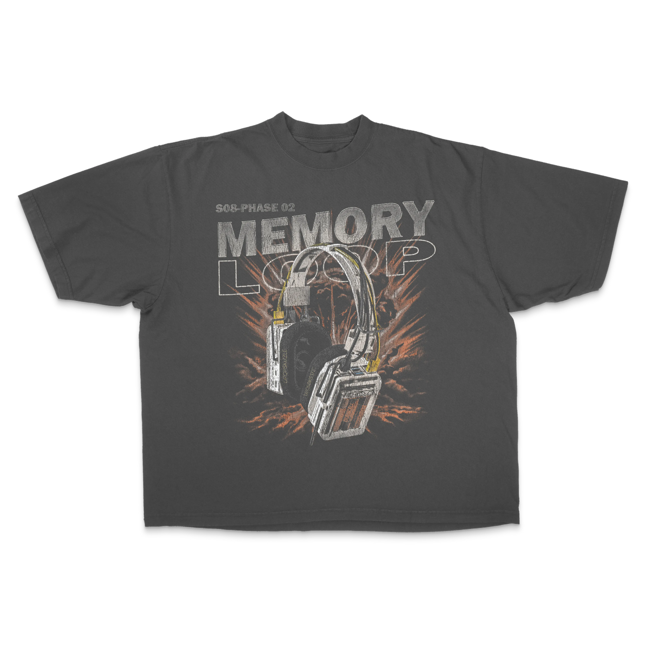DropSkizzle S08 Memory Loop Boxy Shirt - Y2K Vintage Tee