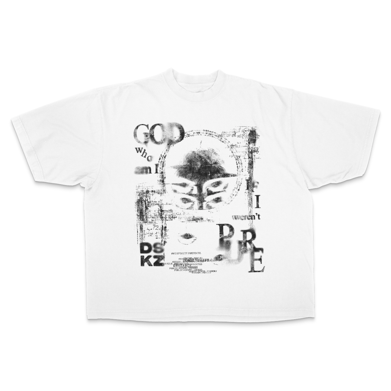 DropSkizzle S13 IMPURITY Protocol Boxy Shirt - Y2K Gothic Tee