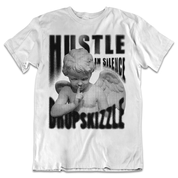 Dunk Retro White Black DropSkizzle Unisex T-Shirt Hustle In Silence Graphic Tee