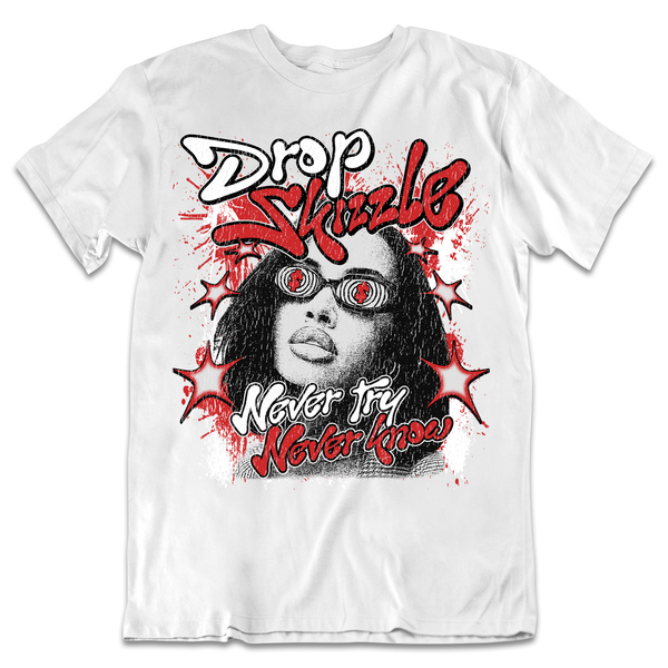 Dunk University Red DropSkizzle Unisex T-Shirt Never Try Never Know Graphic Tee