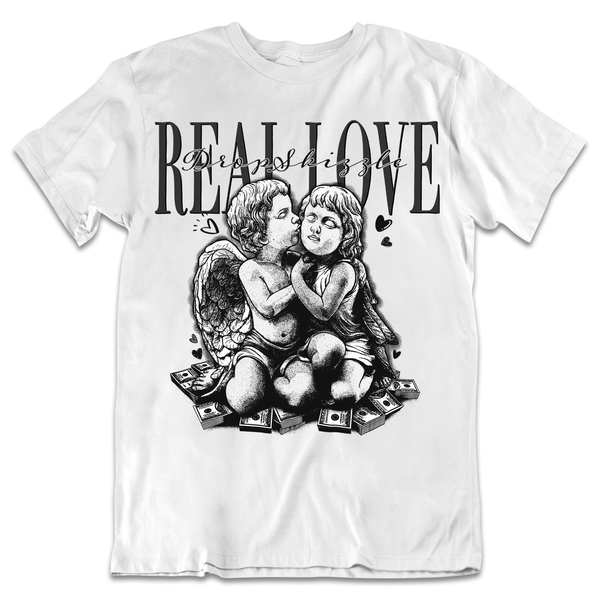 Dunk Retro White Black DropSkizzle Unisex T-Shirt Real Love 2 Graphic Tee