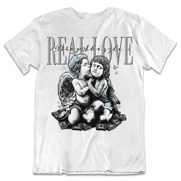 Cement Grey 11s DropSkizzle Unisex T-Shirt Real Love 2 Graphic Tee