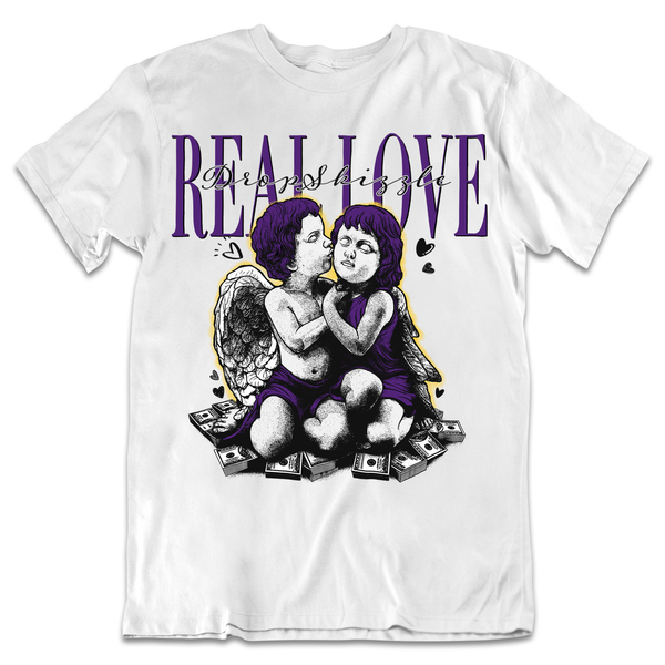 Field Purple 12s DropSkizzle Unisex T-Shirt Real Love 2 Graphic Tee