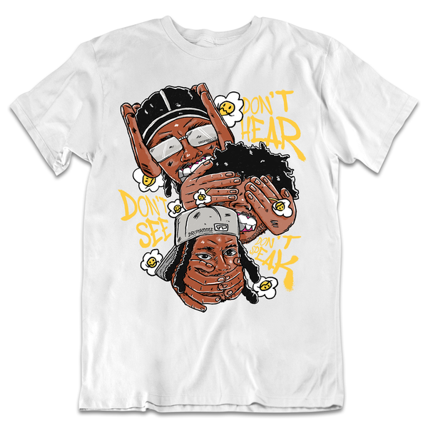 Dunk Citron Pulse DropSkizzle Unisex T-Shirt Don’t See Don’t Hear Don’t Speak Graphic Tee