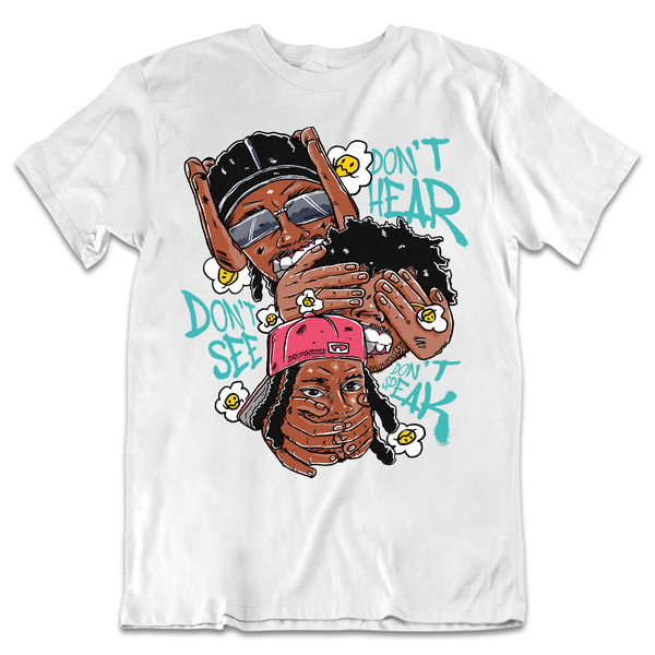 Dunk Dusty Cactus DropSkizzle Unisex T-Shirt Don’t See Don’t Hear Don’t Speak Graphic Tee