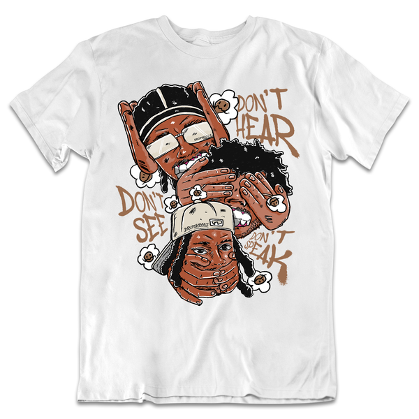 Dunk Medium Curry DropSkizzle Unisex T-Shirt Don’t See Don’t Hear Don’t Speak Graphic Tee