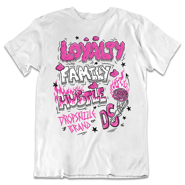 Dunk Archeo Pink DropSkizzle Unisex T-Shirt Loyalty Family Hustle Graphic Tee