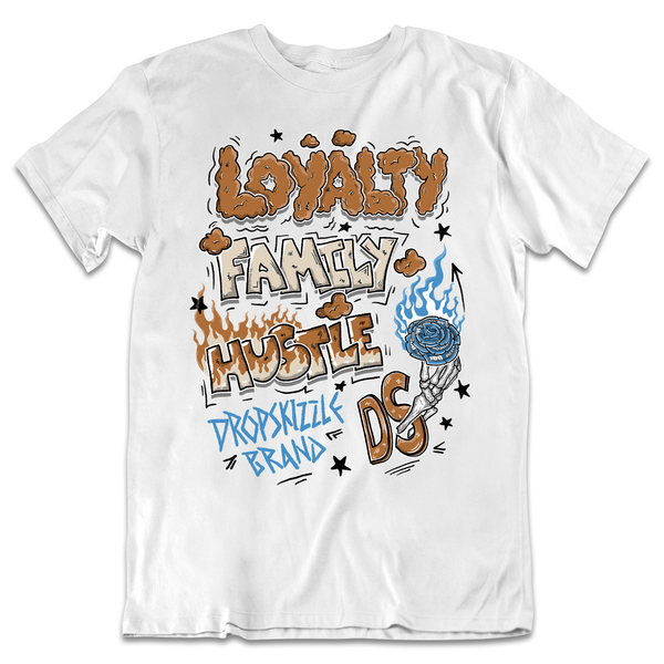 Dunk Light British Tan DropSkizzle Unisex T-Shirt Loyalty Family Hustle Graphic Tee