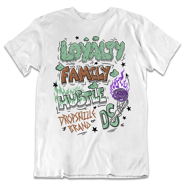 Dunk Veneer DropSkizzle Unisex T-Shirt Loyalty Family Hustle Graphic Tee