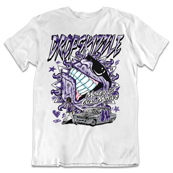 Dunk Championship Court Purple DropSkizzle Unisex T-Shirt Money Is Our Motive Graphic Tee