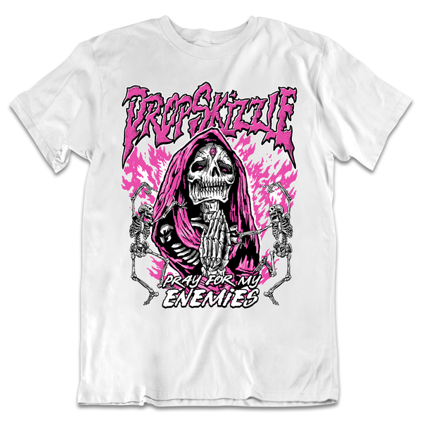 Dunk Active Fuchsia DropSkizzle Unisex T-Shirt Pray For My Enemies 2 Graphic Tee