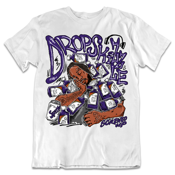 Dunk Championship Court Purple DropSkizzle Unisex T-Shirt Screwed-Up Graphic Tee