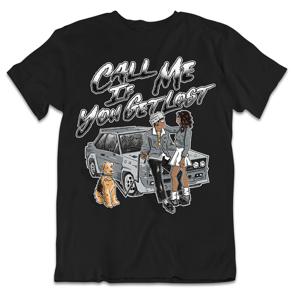 Black Canvas 4s DropSkizzle Unisex T-Shirt Call Me If You Get Lost Graphic Tee