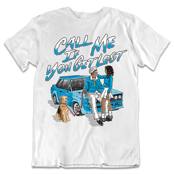 Powder Blue 9s DropSkizzle Unisex T-Shirt Call Me If You Get Lost Graphic Tee