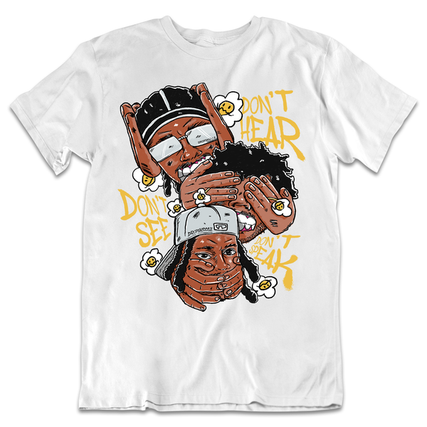 Spiz'ike Low Lightning DropSkizzle Unisex T-Shirt Don’t See Don’t Hear Don’t Speak Graphic Tee