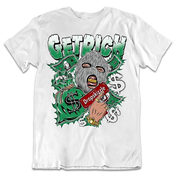 Lucky Green 3s DropSkizzle Unisex T-Shirt Get Rich Graphic Tee