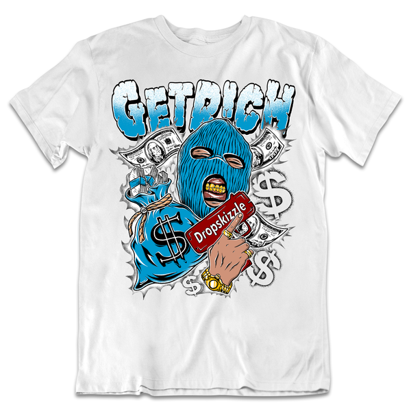 Powder Blue 9s DropSkizzle Unisex T-Shirt Get Rich Graphic Tee