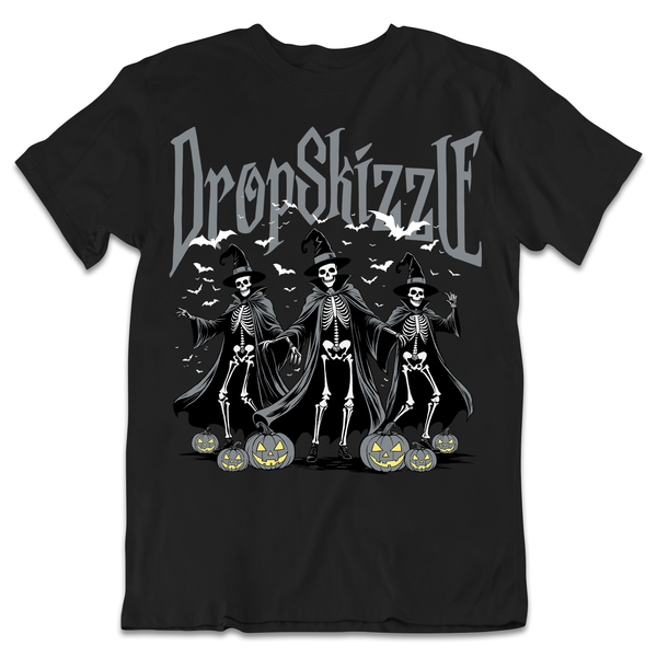 Black Canvas 4s DropSkizzle Unisex T-Shirt Halloween Graphic Tee