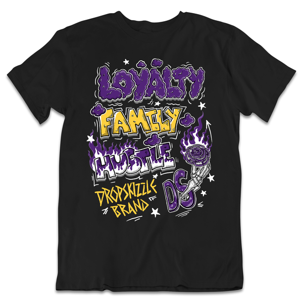 Field Purple 12s DropSkizzle Unisex T-Shirt Loyalty Family Hustle Graphic Tee