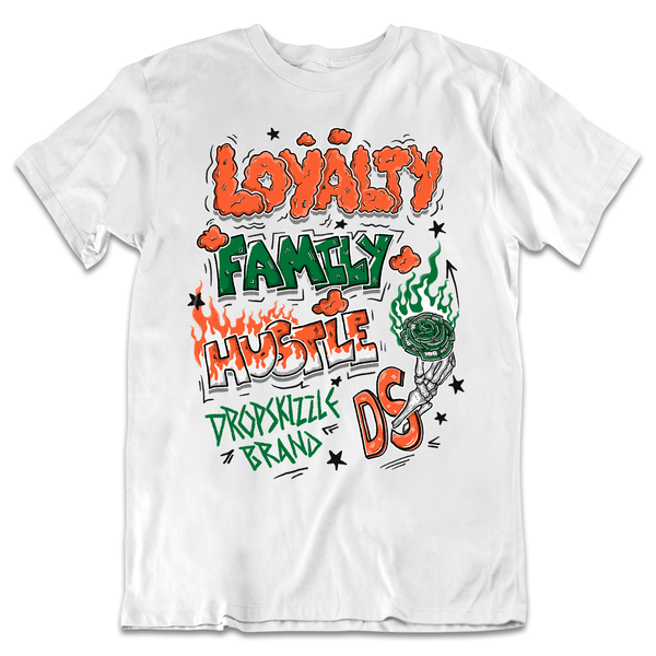 Miami Hurricanes 5s DropSkizzle Unisex T-Shirt Loyalty Family Hustle Graphic Tee