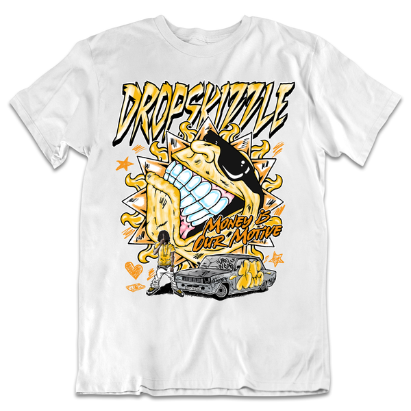 Yellow Ochre 6s DropSkizzle Unisex T-Shirt Money Is Our Motive Graphic Tee