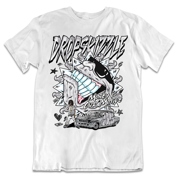 Cement Grey 11s DropSkizzle Unisex T-Shirt Money Is Our Motive Graphic Tee