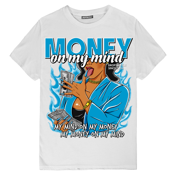 Powder Blue 9s DropSkizzle Unisex T-Shirt Money On My Mind Graphic Tee