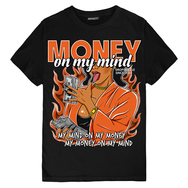 Brilliant Orange 12s DropSkizzle Unisex T-Shirt Money On My Mind Graphic Tee