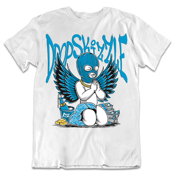 Powder Blue 9s DropSkizzle Unisex T-Shirt Pray For Me Graphic Tee