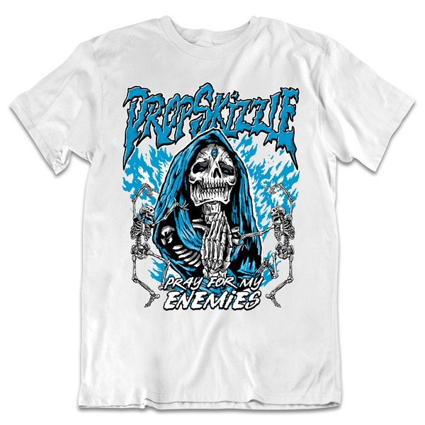 Powder Blue 9s DropSkizzle Unisex T-Shirt Pray For My Enemies 2 Graphic Tee