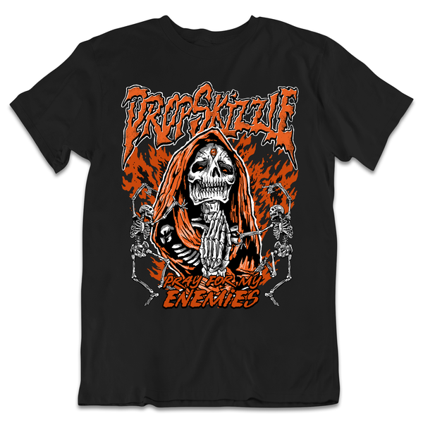 Brilliant Orange 12s DropSkizzle Unisex T-Shirt Pray For My Enemies 2 Graphic Tee