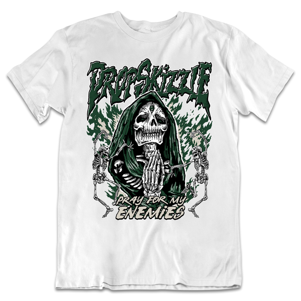 Oxidized Green 4s DropSkizzle Unisex T-Shirt Pray For My Enemies 2 Graphic Tee