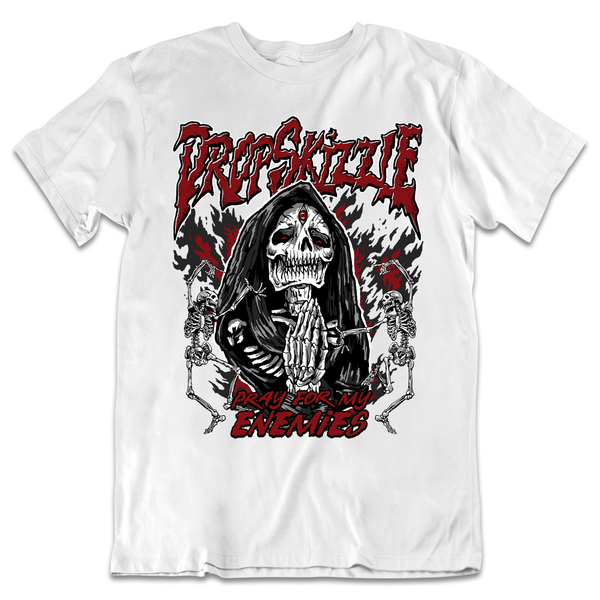 Red Taxi 12s DropSkizzle Unisex T-Shirt Pray For My Enemies 2 Graphic Tee