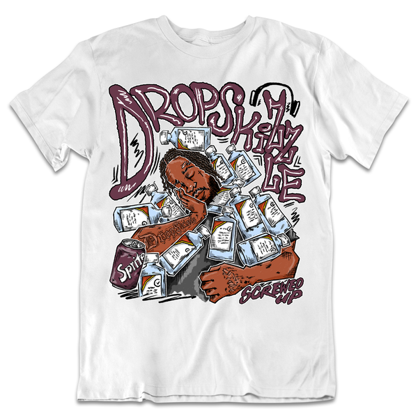 Burgundy 5s DropSkizzle Unisex T-Shirt Screwed-Up Graphic Tee