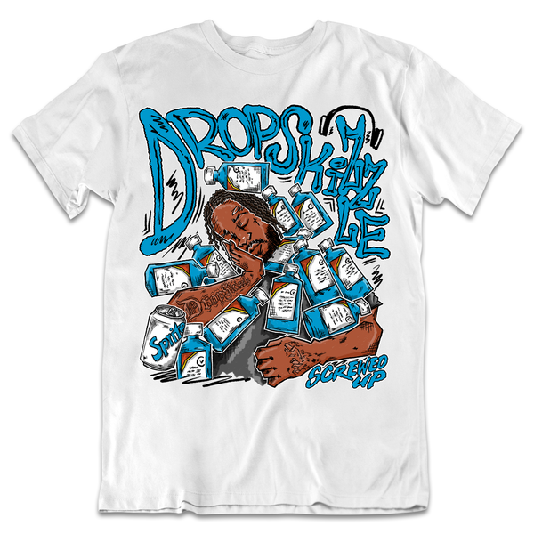 Powder Blue 9s DropSkizzle Unisex T-Shirt Screwed-Up Graphic Tee