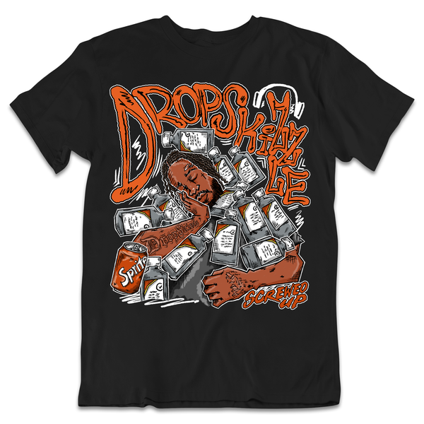 Brilliant Orange 12s DropSkizzle Unisex T-Shirt Screwed-Up Graphic Tee