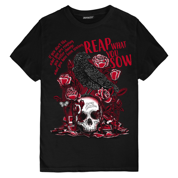 Red Thunder 4s DropSkizzle Unisex T-Shirt Reap What You Sow Graphic Tee