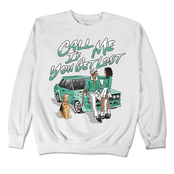 Dunk Clear Jade DropSkizzle Unisex Sweatshirt Call Me If You Get Lost Graphic