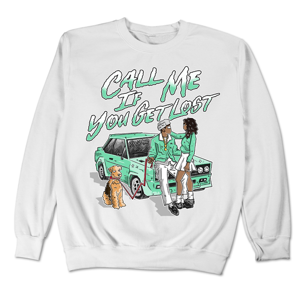 Dunk Green Glow DropSkizzle Unisex Sweatshirt Call Me If You Get Lost Graphic