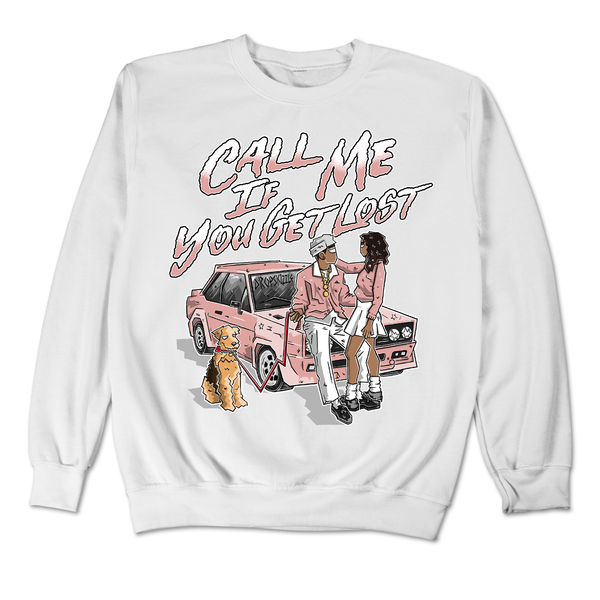 Dunk Rose Whisper DropSkizzle Unisex Sweatshirt Call Me If You Get Lost Graphic