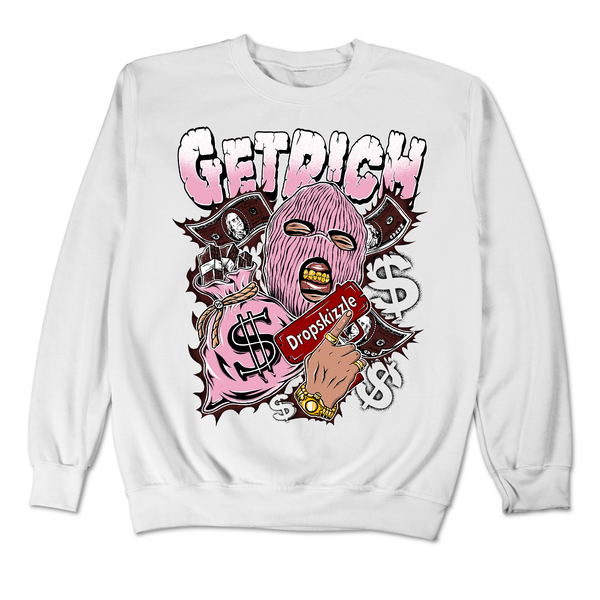 Dunk Pink Foam DropSkizzle Unisex Sweatshirt Get Rich Graphic