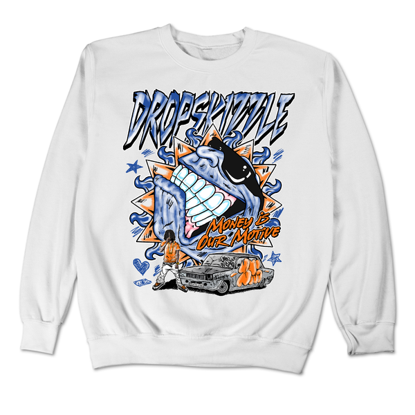 Dunk Knicks DropSkizzle Unisex Sweatshirt Money Is Our Motive Graphic