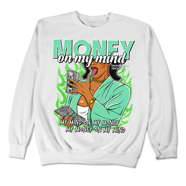 Dunk Green Glow DropSkizzle Unisex Sweatshirt Money On My Mind Graphic