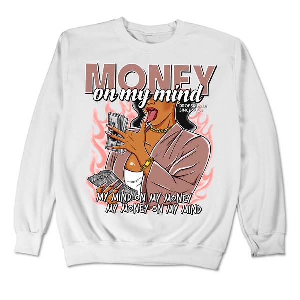 Dunk Rose Whisper DropSkizzle Unisex Sweatshirt Money On My Mind Graphic