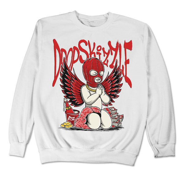 Dunk University Red DropSkizzle Unisex Sweatshirt Pray For Me Graphic