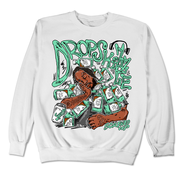 Dunk Green Glow DropSkizzle Unisex Sweatshirt Screwed-Up Graphic