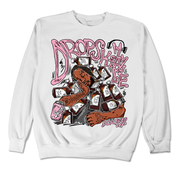 Dunk Pink Foam DropSkizzle Unisex Sweatshirt Screwed-Up Graphic