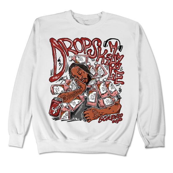 Dunk Red Stardust DropSkizzle Unisex Sweatshirt Screwed-Up Graphic