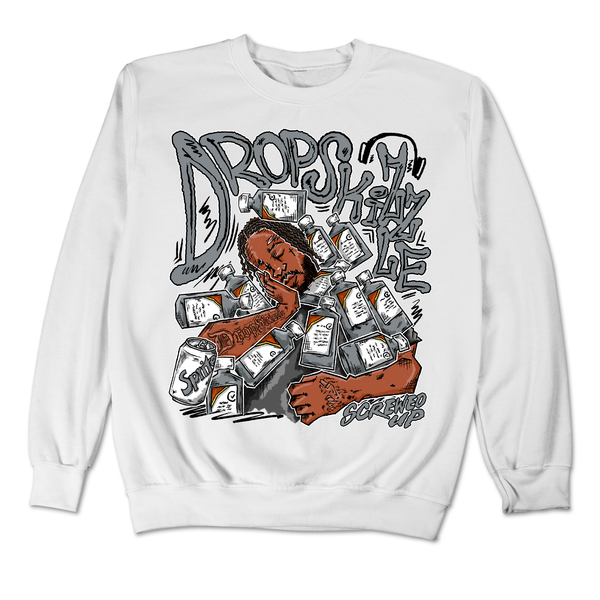 Dunk Retro White Black DropSkizzle Unisex Sweatshirt Screwed-Up Graphic