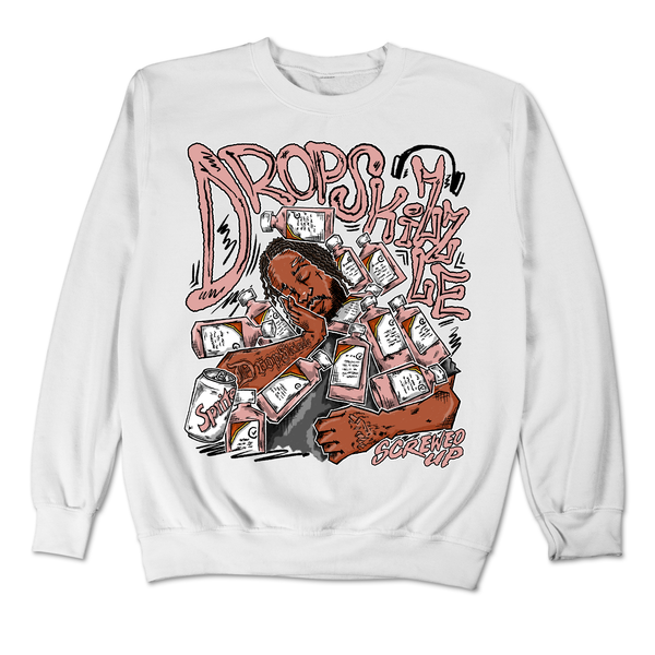 Dunk Rose Whisper DropSkizzle Unisex Sweatshirt Screwed-Up Graphic